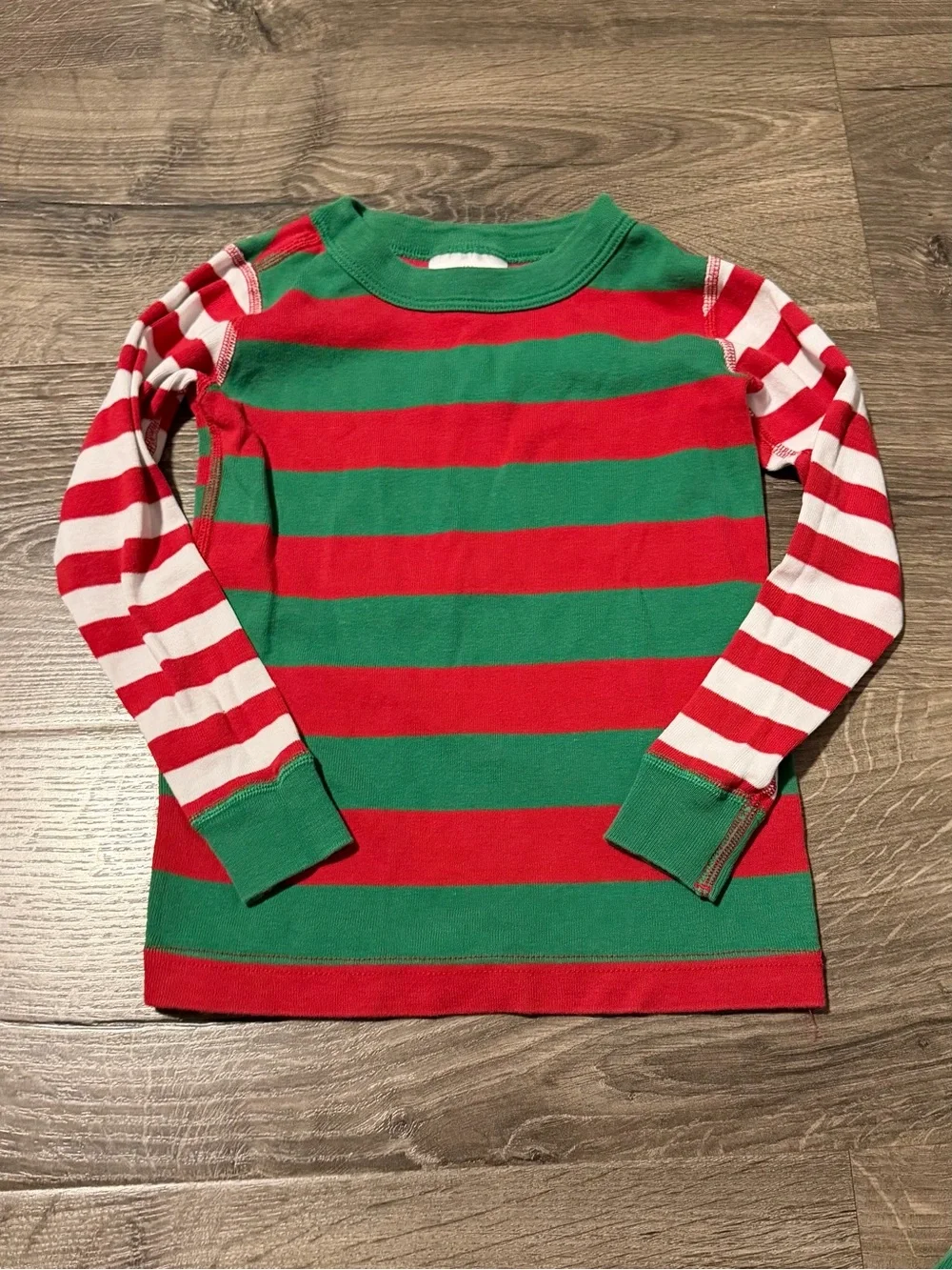 Hanna Andersson Red & Green Striped Kids Pajama Set Size 4
